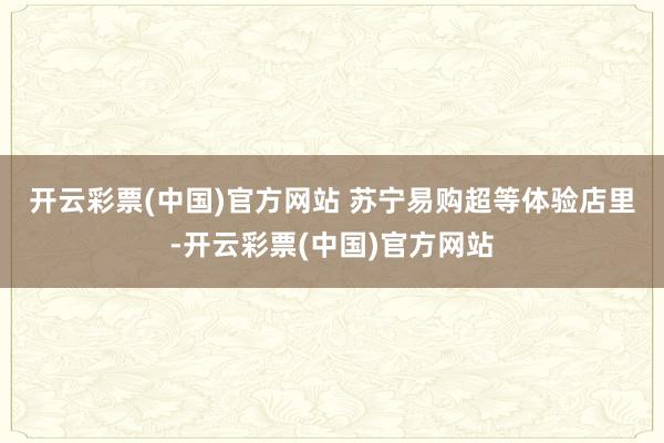 开云彩票(中国)官方网站 　　苏宁易购超等体验店里-开云彩票(中国)官方网站